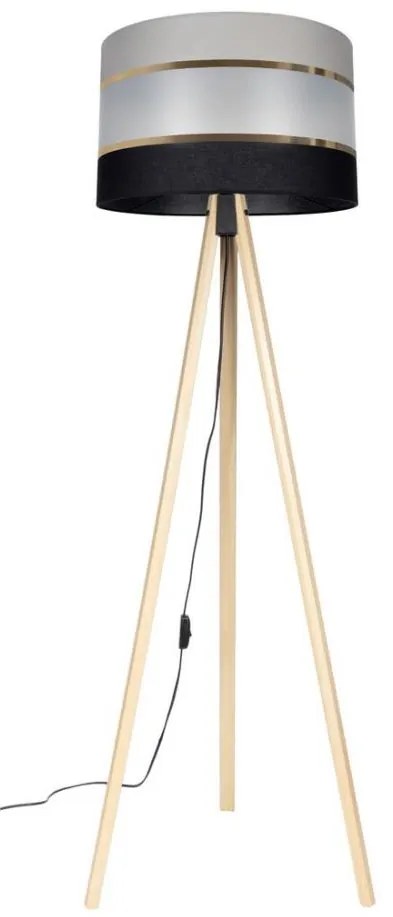 Lampada da terra CORAL 1xE27/60W/230V marrone/nero/grigio/oro