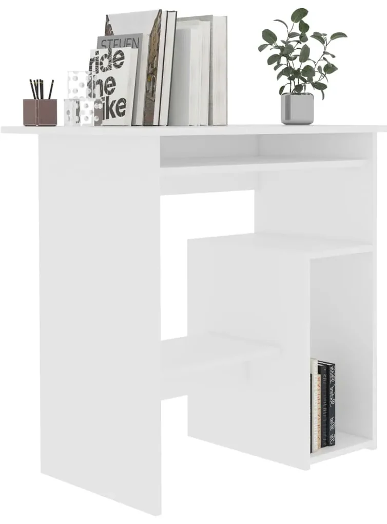 Scrivania bianca 80x45x74 cm in truciolato