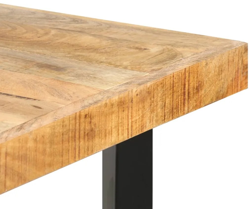 Tavolo da bar 180x70x107 cm in legno ruvido di mango