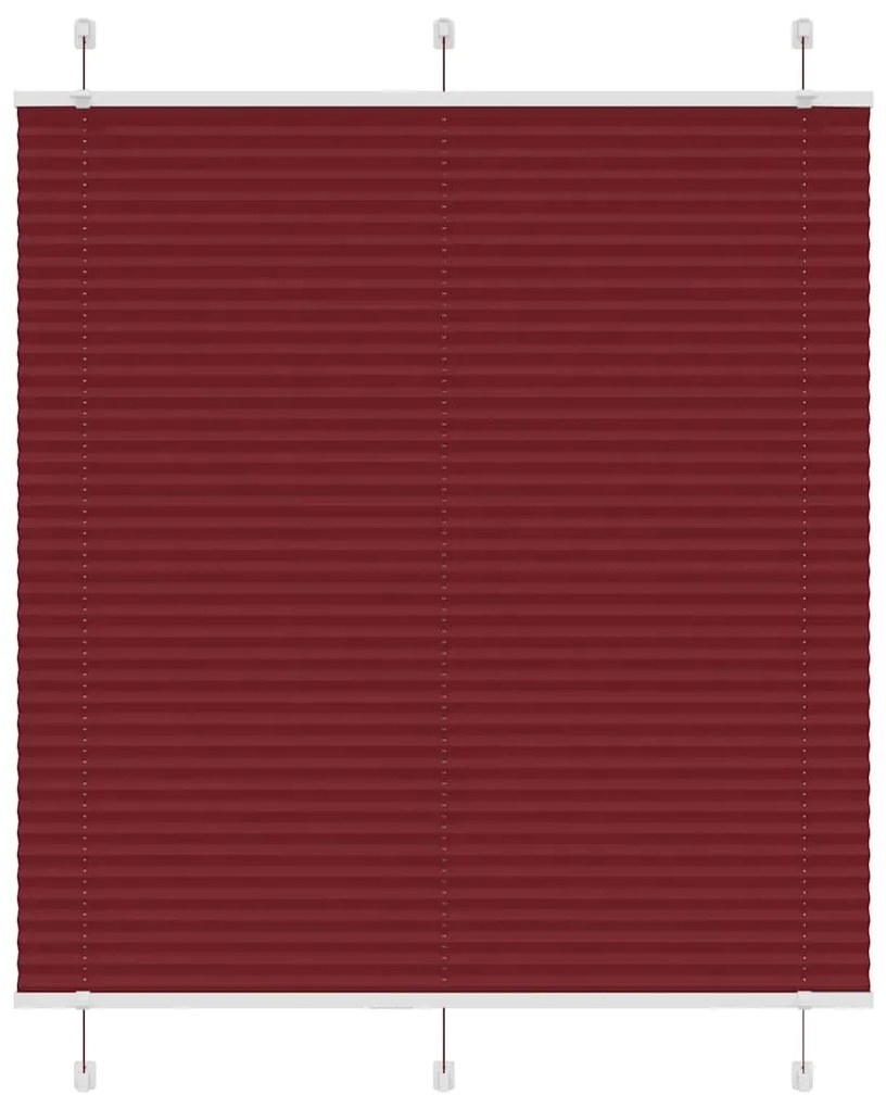 Tenda Plissettata Rosso Bordeaux 115x100 Cm Larghezza Tessuto /