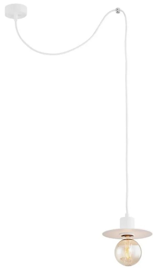 Argon 3834 - Lampadario su corda CORSO 1xE27/15W/230V bianco