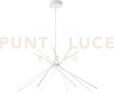 Lampadario a sospensione led shanghai bianca 56w 6560lm 3000k 113x5...