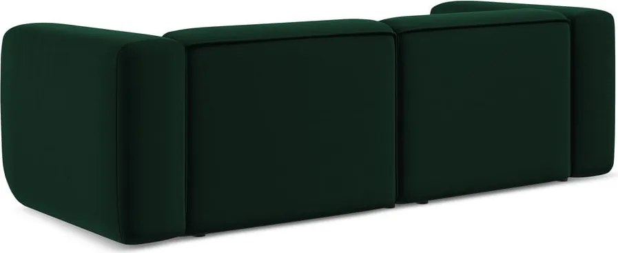 Divano verde scuro con rivestimento in velluto 228 cm Ekahi – Makamii