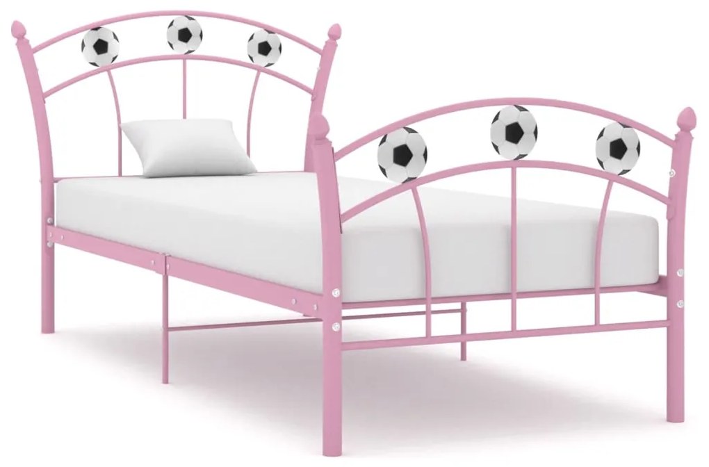 Giroletto Con Motivo Calcio İn Metallo Rosa 90x200 Cm /