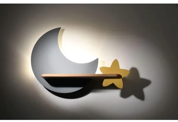 Applique LED per bambini con mensola MOON LED/5W/230V