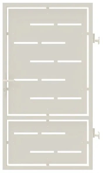 Cancello manuale battente Privacy in ferro, apertura a destra, L 104.5, H 180 cm, di colore bianco