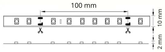 Striscia LED 5m 28W/12V IP65 3000K