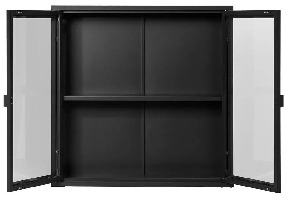 Vetrina da appendere in metallo nero 80x80 cm Brisbane - House Nordic