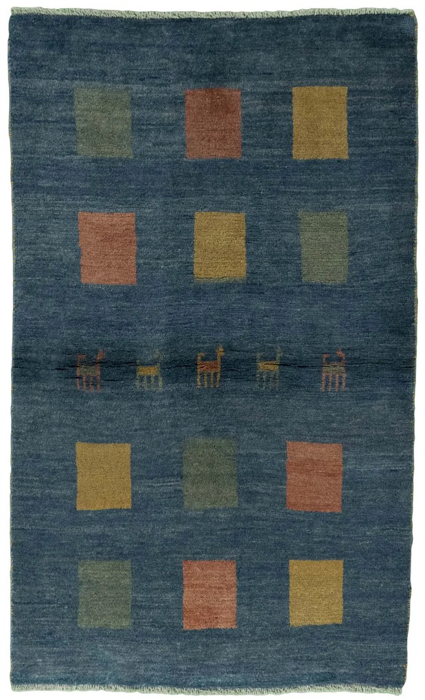 Gabbeh Tappeto persiano 190x120 Blu (Iran) Annodato A Mano
