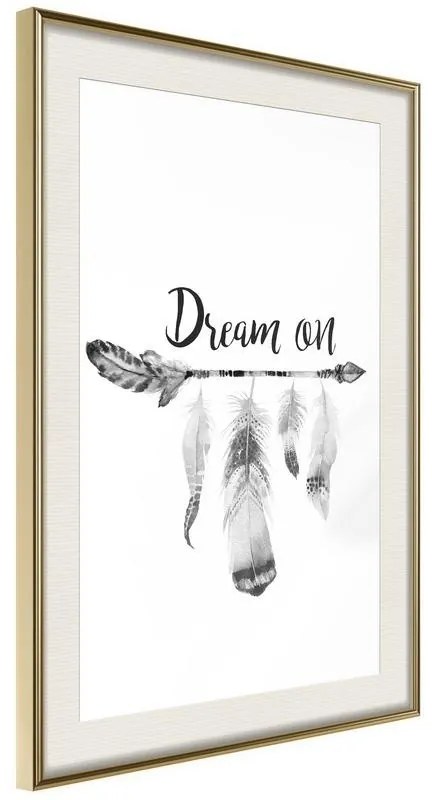 Poster  Dreamer  Cornice Quadri Cornice d'oro con passe-partout, Larghezza x Altezza Home decor 20x30