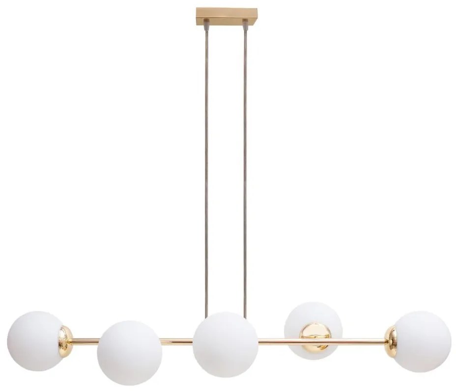 Lampadario a sospensione con filo FIRA 5xE27/60W/230V oro