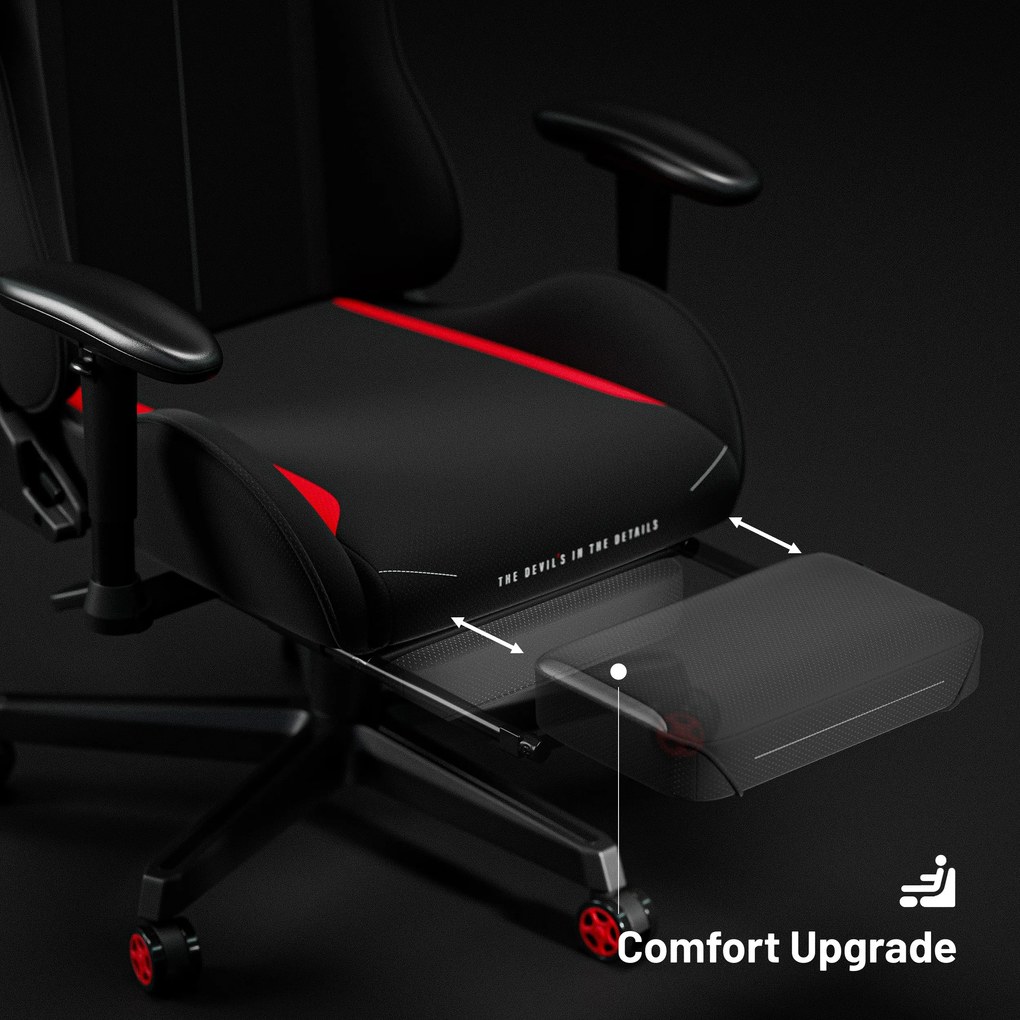 Sedia girevole da gaming Diablo X-Starter nera e rossa