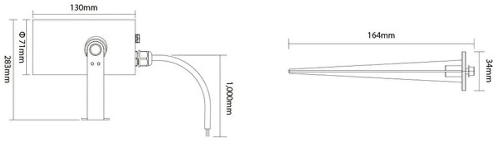 Faretto da Giardino 12W RGB+CCT IP66 con Picchetto Dimmerabile Colore RGB+CCT