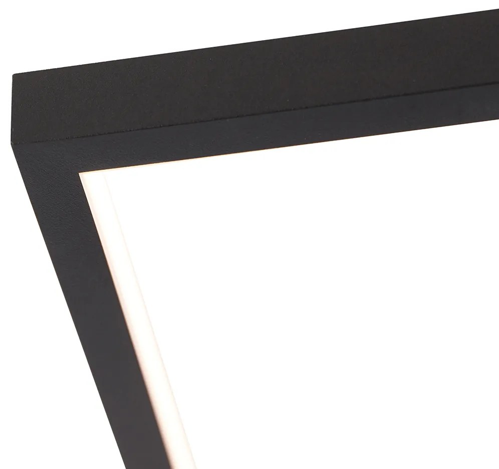 Plafoniera nera incl. LED dimmerabile a 3 livelli 4 luci - Lejo