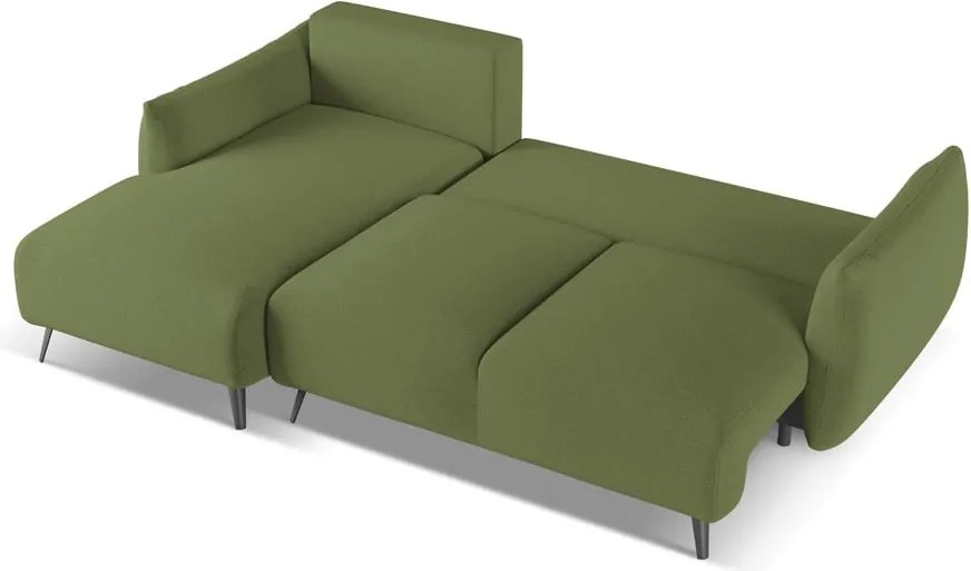 Divano angolare verde (con penisola a sinistra) Malie – Makamii