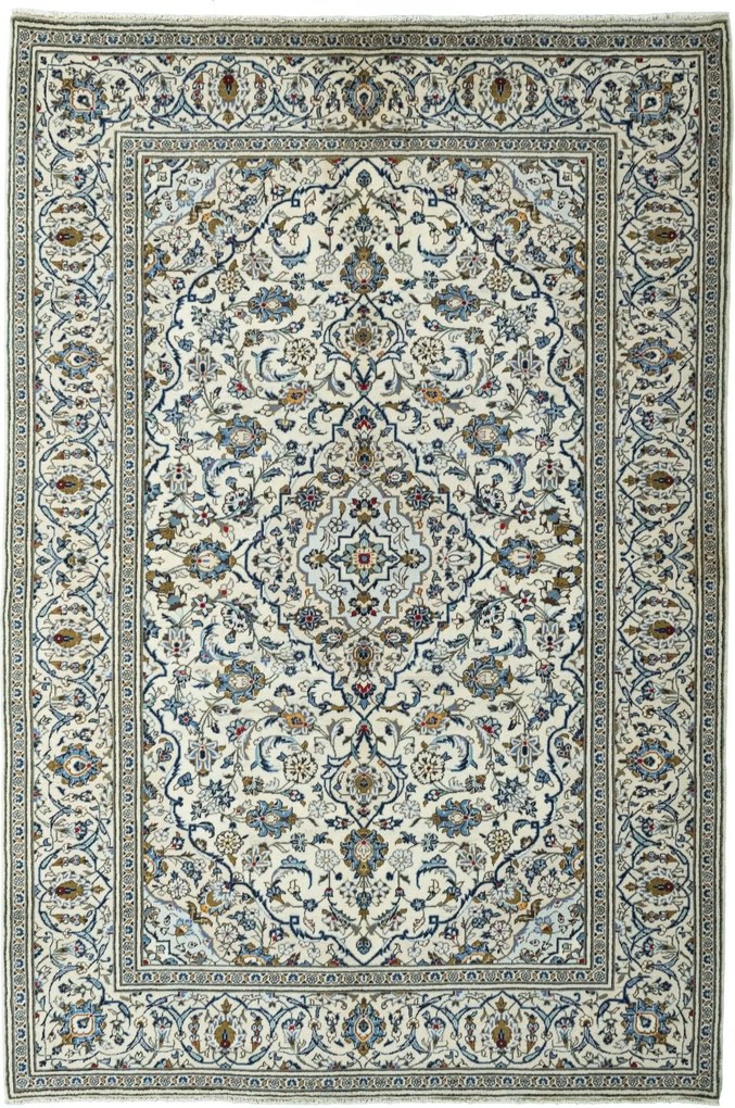 Kashan Tappeto persiano 300 x 200 Beige (Iran) Annodato A Mano