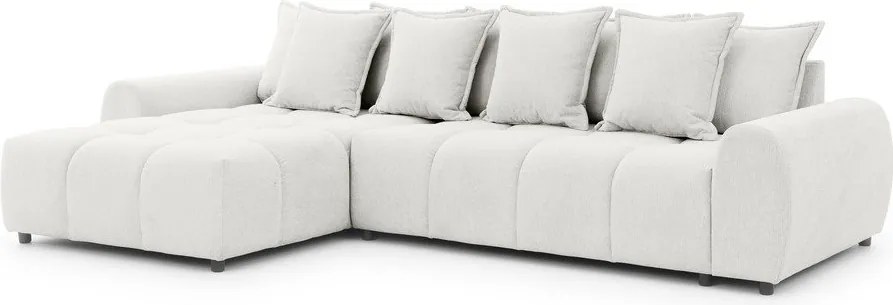 Divano angolare bianco (con penisola a sinistra/con chaise lounge) Albane – Ropez