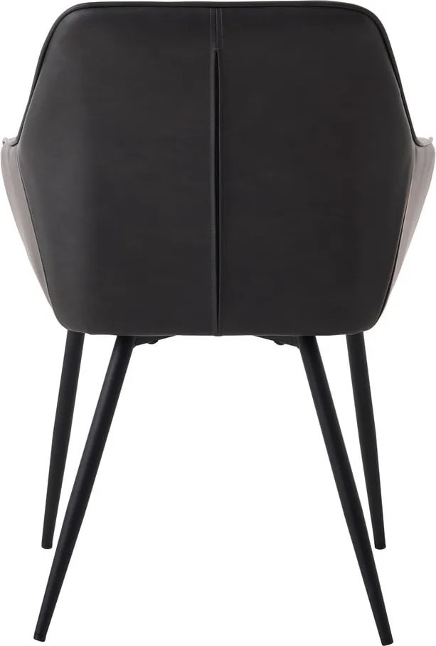 Set di sedie da pranzo grigio scuro in imbottito con braccioli 2 pz Nolan Square – Unique Furniture