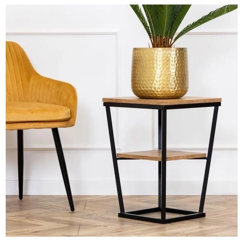 Tavolino EXPAND 57x40 cm nero/marrone