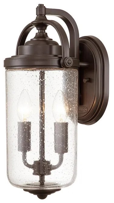 Applique classico chic da esterno HK-WILLOUGHBY-M-OZ bronzo IP44 2X E14 ELSTEAD