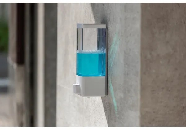 WENKO 24594100-Dispenser per sapone ISTRES 320 ml bianco/trasparente