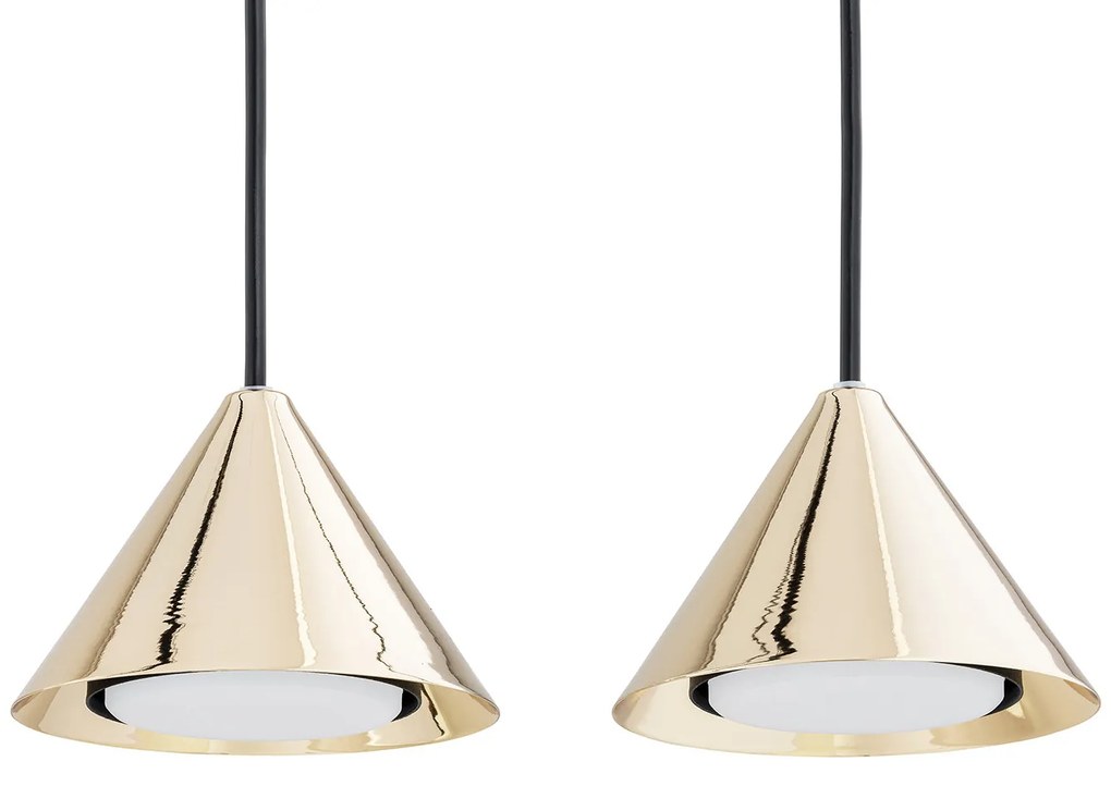 Sospensione Minimal Skadi 3 Luci In Acciaio Oro
