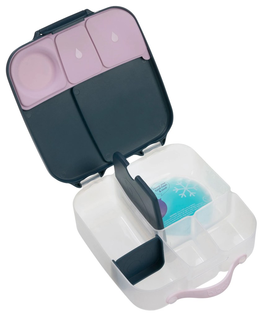 Box porta merenda grande – indaco/rosa