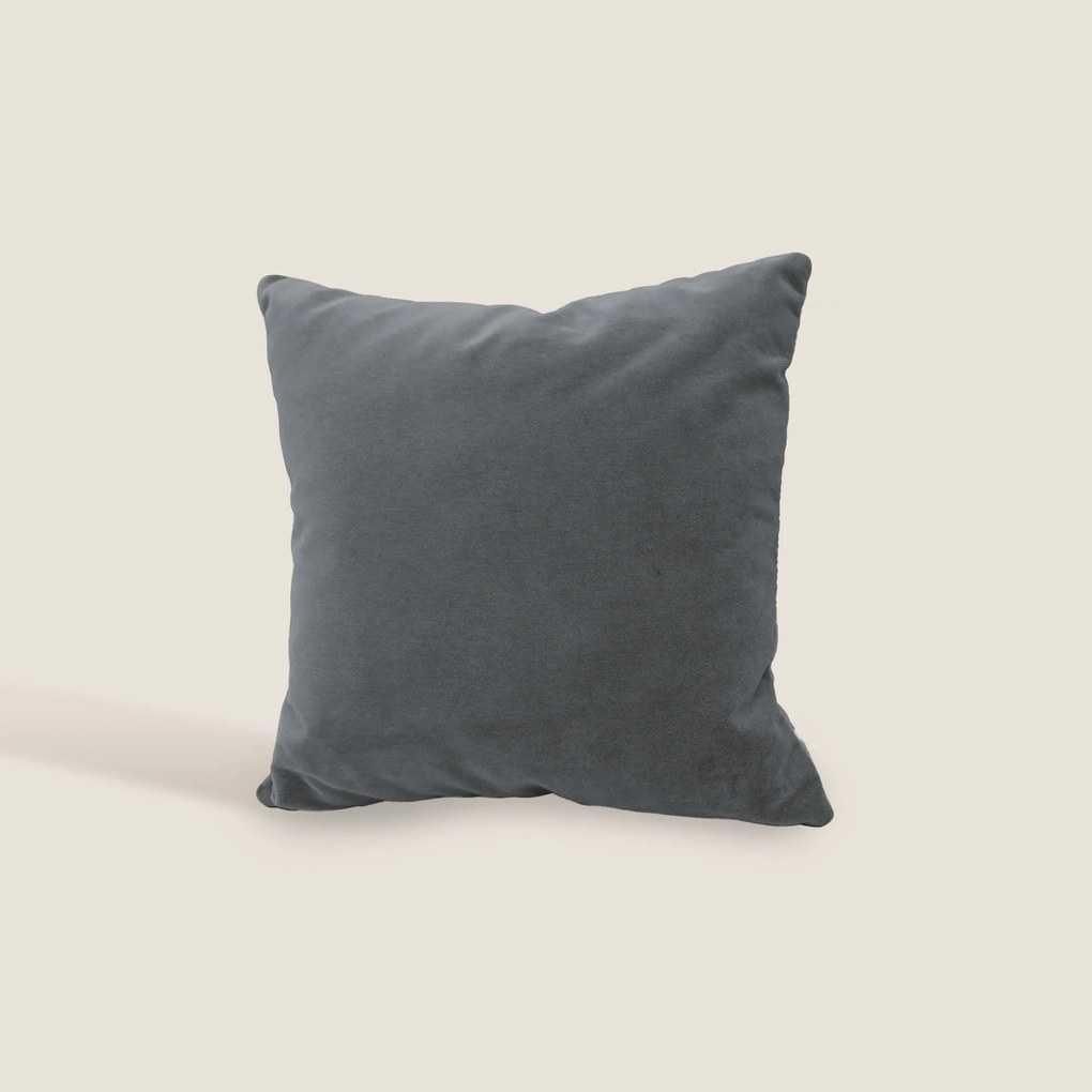 Luxury cuscino quadrato in velluto misto cotone disponibile in diversi colori antracite