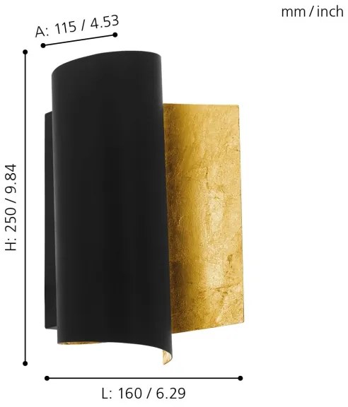 Eglo 98759 - Applique FALICETTO 1xE27/40W/230V