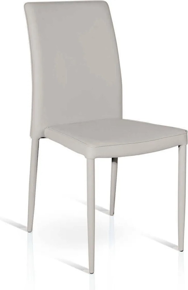 ALYSSIA - sedia moderna in ecopelle con struttura in acciaio