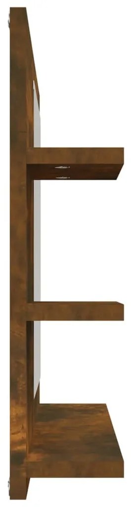 Specchio da bagno rovere fumo 60x10,5x45cm in legno multistrato