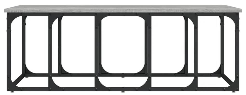 Tavolino salotto grigio sonoma 100x50x35,5cm legno multistrato