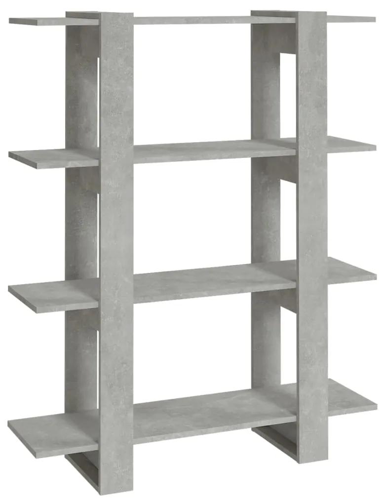 Libreria/divisorio grigio cemento 100x30x123,5 cm