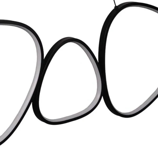 Lampadario LED a cavo PETRA LED/48W/230V 4000K nero