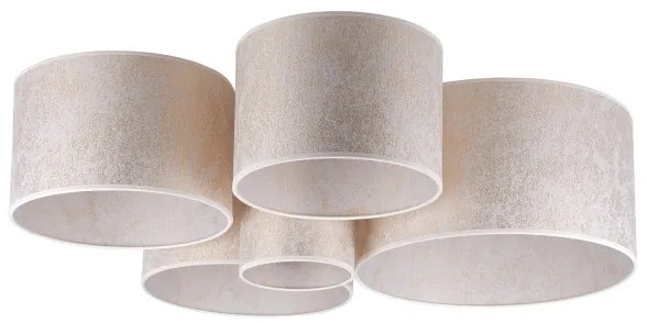 Duolla - Plafoniera ROLLER PENTO 5xE27/60W/230V oro