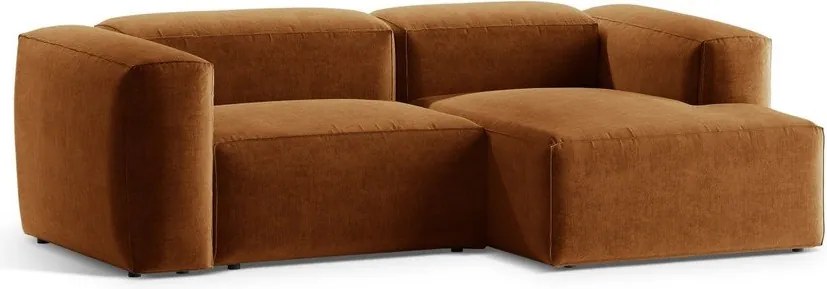 Divano angolare color mattone (con penisola a destra/con chaise lounge) Bergamo – Cosmopolitan Design