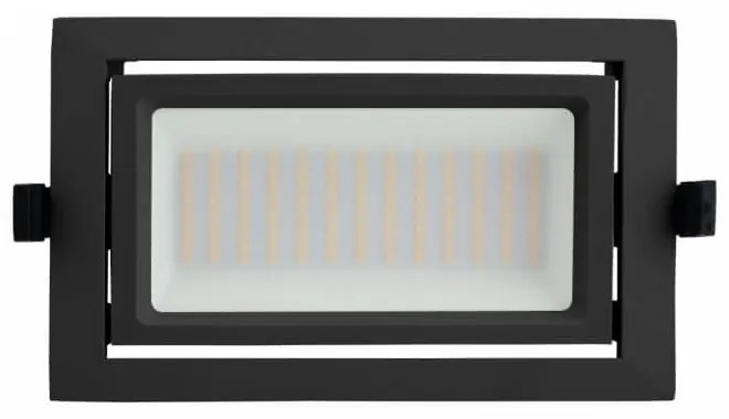 Faro LED da Incasso 44W, Foro 210x130, Nero con driver Philips Colore Bianco Naturale 4.000K