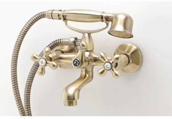 FERRO - Set vasca con miscelatore ANTICA in bronzo