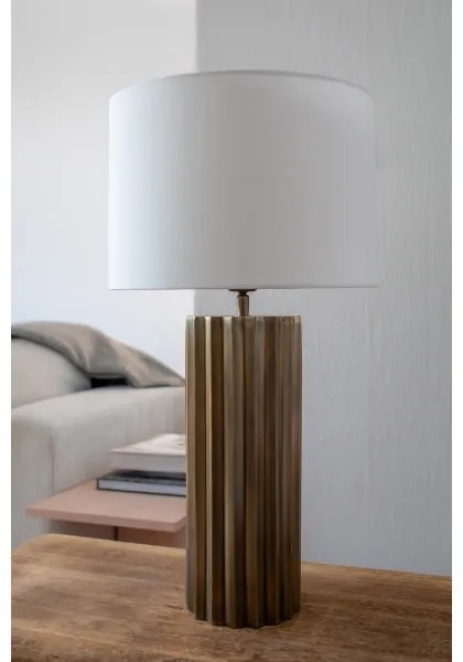 Markslöjd 108669 - Lampada da tavolo HASHIRA 1xE27/40W/230V bianco/ottone