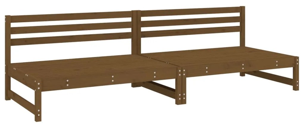 Divani Centrali Giardino 2pz Miele 120x80cm Legno Massello Pino