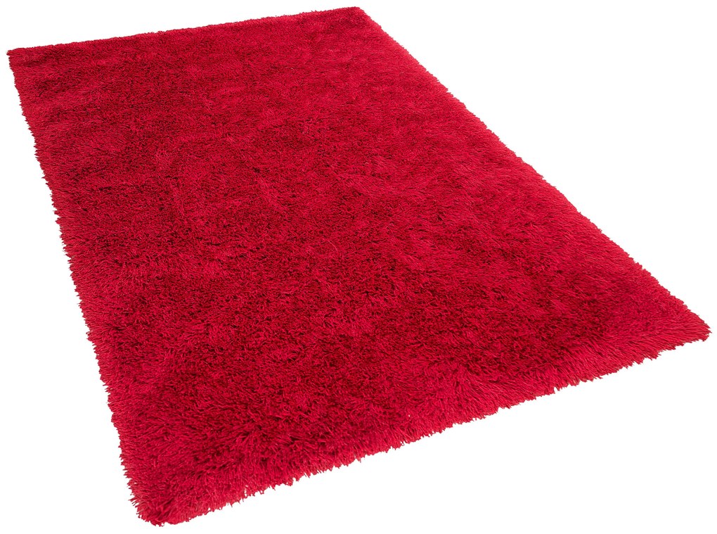 Tappeto shaggy rettangolare rosso 160 x 230 cm CIDE Beliani