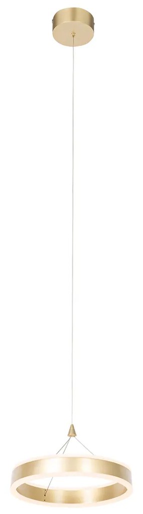 Lampada a sospensione in ottone 30 cm incl. LED dimmerabile a 3 step - Lyani