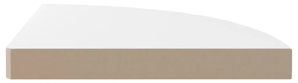 323909 floating corner shelves 4 pcs high gloss white 35x35x3,8 cm mdf