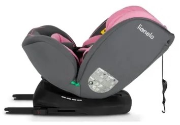 Lionelo - Seggiolino auto BASTIAAN i-Dimensioni 40-150 cm grigio/rosa