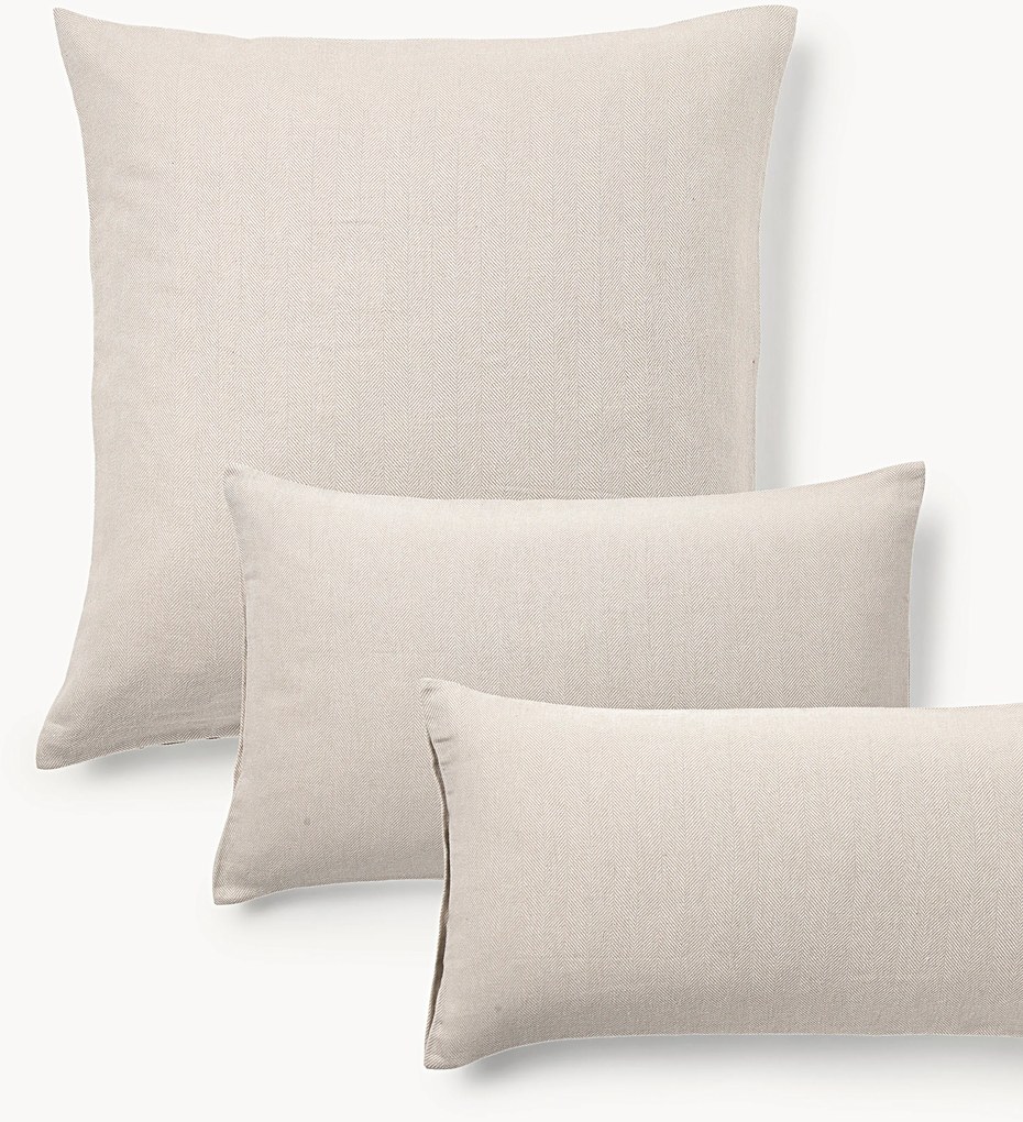 Federa in flanella con motivo a spina di pesce Wanda