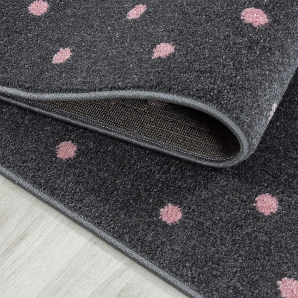 Tappeto per bambini rosa-grigio 80x150 cm Bambi - Ayyildiz Carpets
