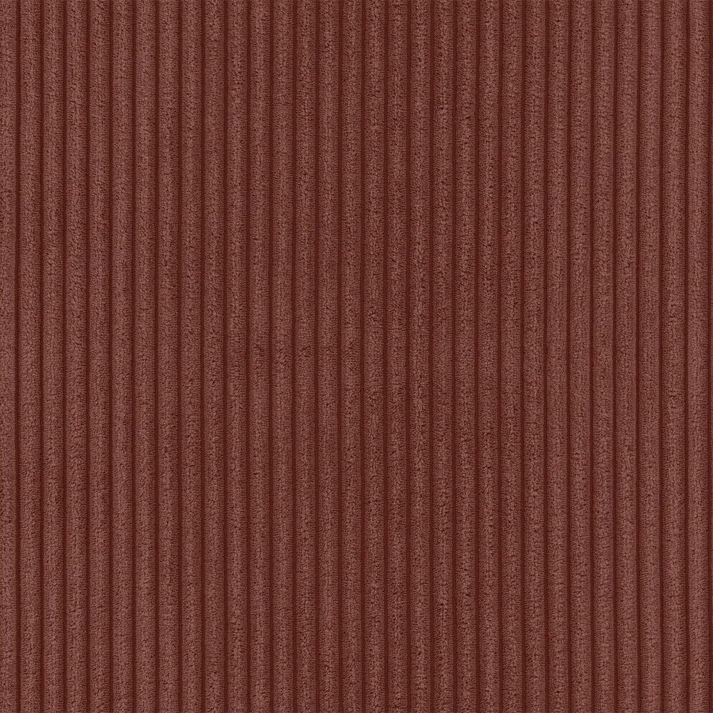 Divano angolare color terracotta (con penisola a destra/con chaise lounge) con rivestimento in velluto a coste Merid – Ropez