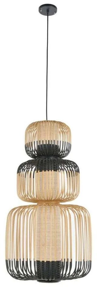 Forestier - Bamboo Lampada a Sospensione Totem 3 Nero Forestier