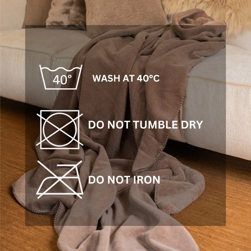 Coperta marrone in micropile 150x200 cm Tomo – Tiseco Home Studio