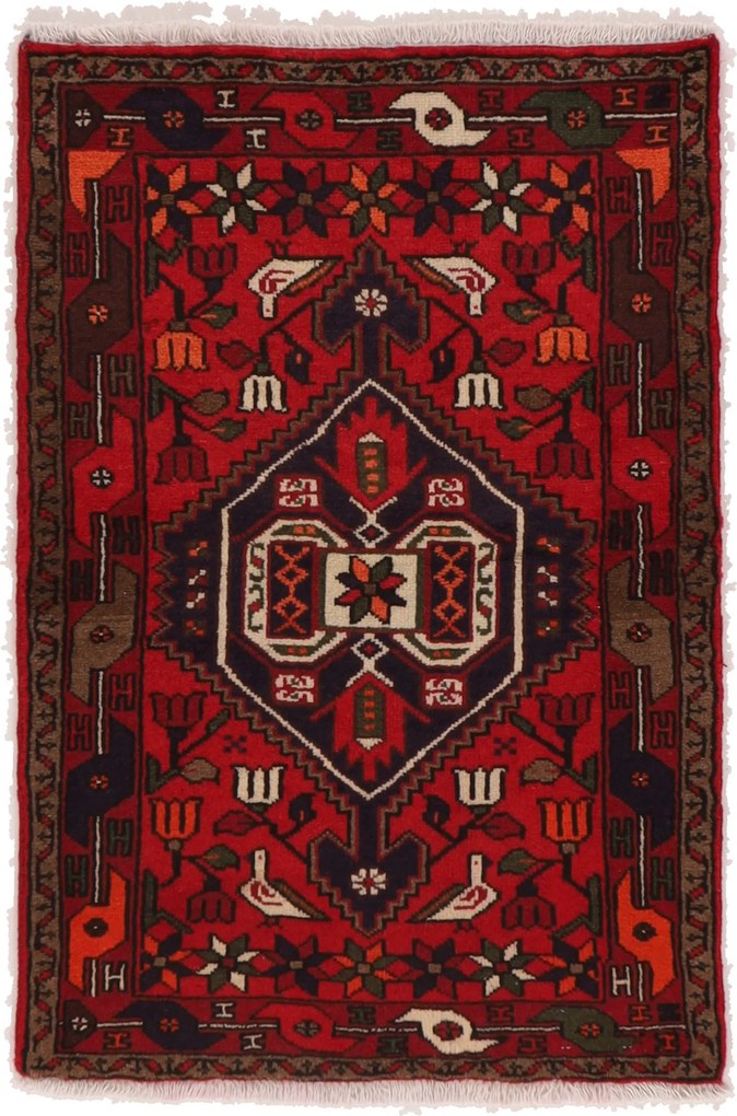 Hamedan Tappeto 80x110 (Iran) Annodato A Mano